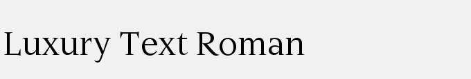 Luxury Text Roman